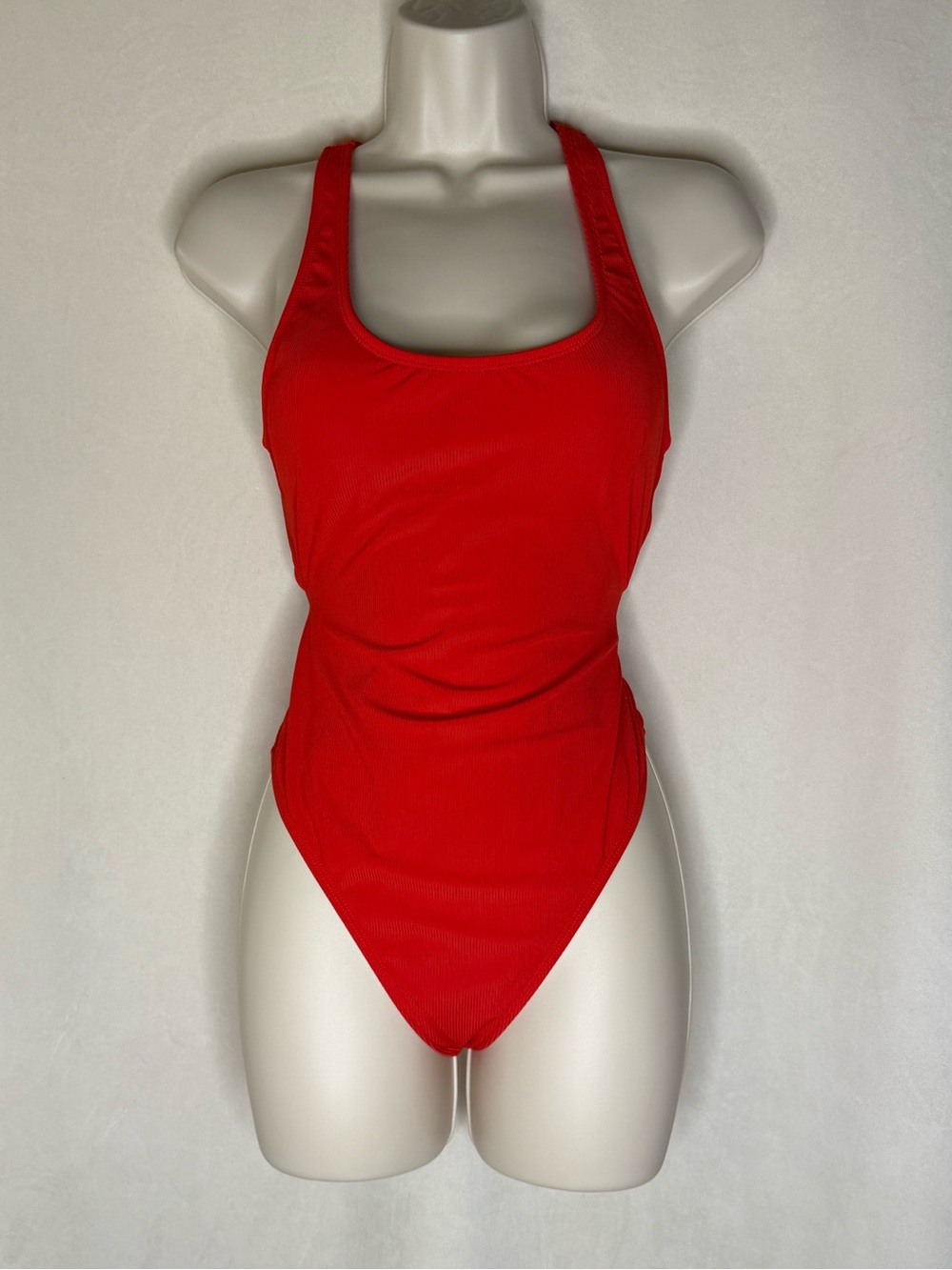 Xhilaration Red Scoop-Neck One-Piece Swimsuit